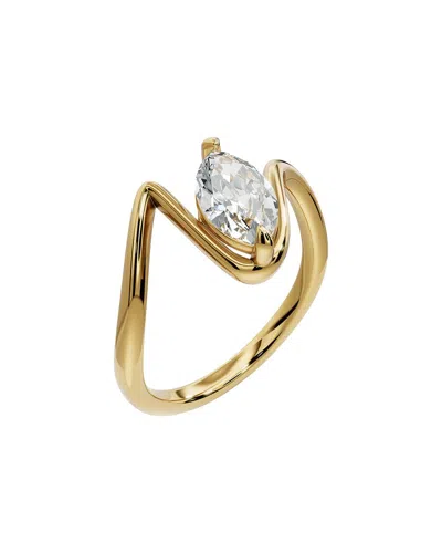 Lab Grown Diamonds 18k Over Silver 1.00 Ct. Tw. Lab-grown Diamond Ring In Gold