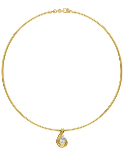 Lab Grown Diamonds 18k Over Silver 1.00 Ct. Tw. Lab-grown Diamond Necklace In Pattern