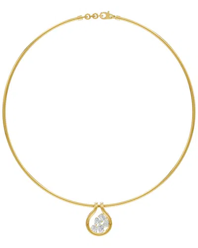 Lab Grown Diamonds 18k Over Silver 1.30 Ct. Tw. Lab-grown Diamond Necklace In Gold