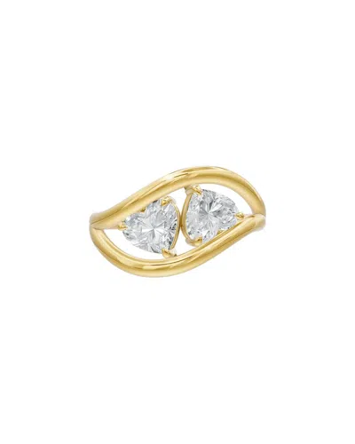 Lab Grown Diamonds 18k Over Silver 1.40 Ct. Tw. Lab-grown Diamond Ring In Gold