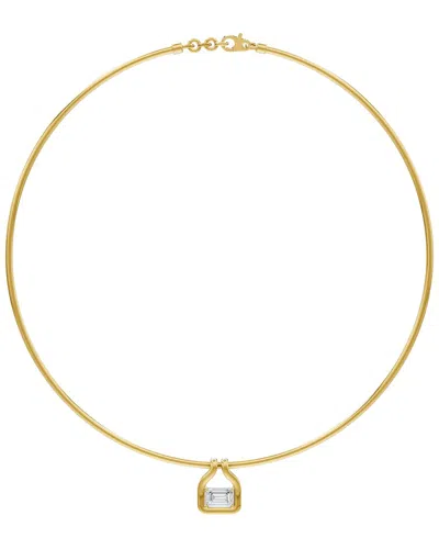 Lab Grown Diamonds 18k Over Silver 1.50 Ct. Tw. Lab-grown Diamond Necklace In Gold