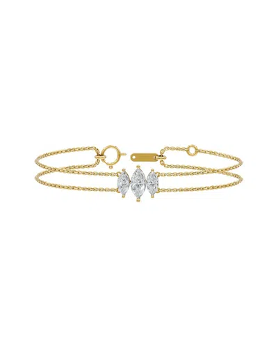 Lab Grown Diamonds 18k Over Silver 1.85 Ct. Tw. Lab-grown Diamond Bracelet In Orange