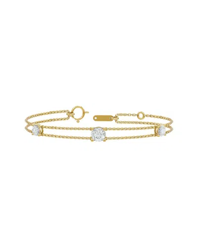 Lab Grown Diamonds 18k Over Silver 1.90 Ct. Tw. Lab-grown Diamond Bracelet In Neutral