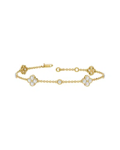 Lab Grown Diamonds 18k Over Silver 1.97 Ct. Tw. Lab-grown Diamond Bracelet In Gold