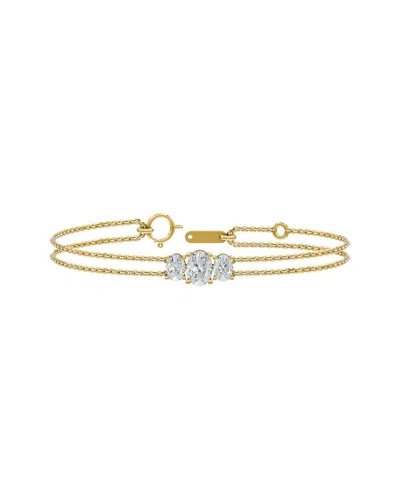 Lab Grown Diamonds 18k Over Silver 2.00 Ct. Tw. Lab-grown Diamond Bracelet In Gold