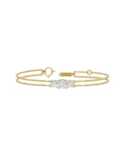Lab Grown Diamonds 18k Over Silver 2.00 Ct. Tw. Lab-grown Diamond Bracelet In Gold