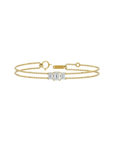 Lab Grown Diamonds 18k Over Silver 2.00 Ct. Tw. Lab-grown Diamond Bracelet In Metallic