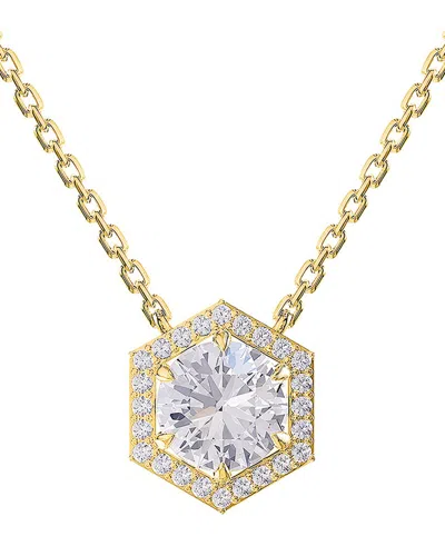 Lab Grown Diamonds 18k Over Silver 2.35 Ct. Tw. Lab-grown Diamond Pendant Necklace In Multi