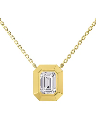 Lab Grown Diamonds 18k Over Silver 3.10 Ct. Tw. Lab-grown Diamond Pendantnecklace In Gold