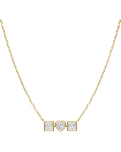 Lab Grown Diamonds 18k Over Silver 3.75 Ct. Tw. Lab-grown Diamond Necklace In Gold