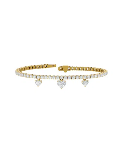 Lab Grown Diamonds 18k Over Silver 6.84 Ct. Tw. Lab-grown Diamond Bracelet In Gold