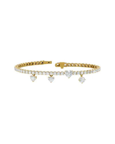 Lab Grown Diamonds 18k Over Silver 7.08 Ct. Tw. Lab-grown Diamond Bracelet In Multi