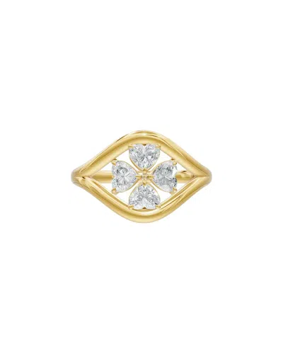 Lab Grown Diamonds 18k Plated 0.80 Ct. Tw. Lab-grown Diamond Ring In Gold