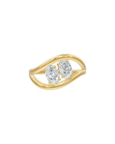 Lab Grown Diamonds 18k Plated 0.98 Ct. Tw. Lab-grown Diamond Ring In Burgundy