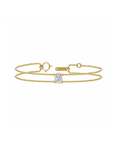 Lab Grown Diamonds 18k Plated 1.00 Ct. Tw. Lab-grown Diamond Bracelet In Gold