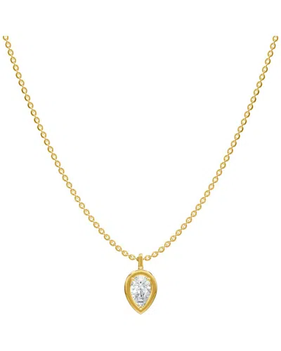 Lab Grown Diamonds 18k Plated 1.00 Ct. Tw. Lab-grown Diamond Necklace In Gold