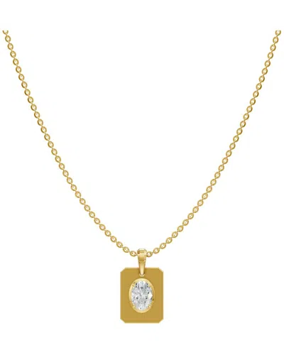 Lab Grown Diamonds 18k Plated 1.00 Ct. Tw. Lab-grown Diamond Necklace In Gold