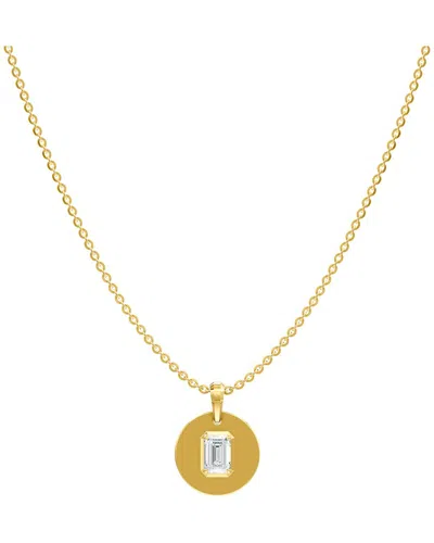 Lab Grown Diamonds 18k Plated 1.00 Ct. Tw. Lab-grown Diamond Necklace In Gold