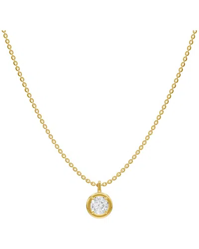 Lab Grown Diamonds 18k Plated 1.00 Ct. Tw. Lab-grown Diamond Necklace In Gold