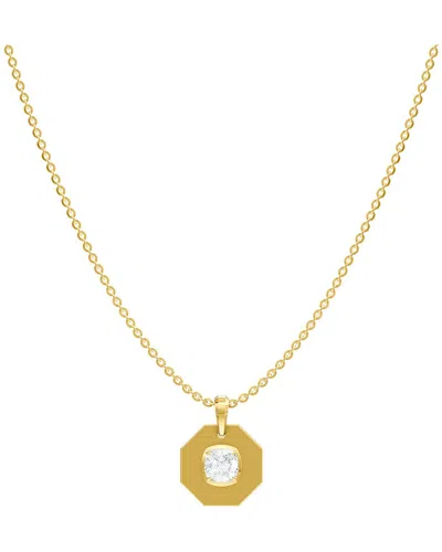 Lab Grown Diamonds 18k Plated 1.00 Ct. Tw. Lab-grown Diamond Necklace In Gold
