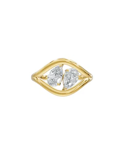 Lab Grown Diamonds 18k Plated 1.08 Ct. Tw. Lab-grown Diamond Ring In Gold