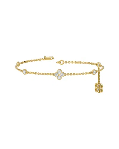 Lab Grown Diamonds 18k Plated 1.30 Ct. Tw. Lab-grown Diamond Bracelet In Gold