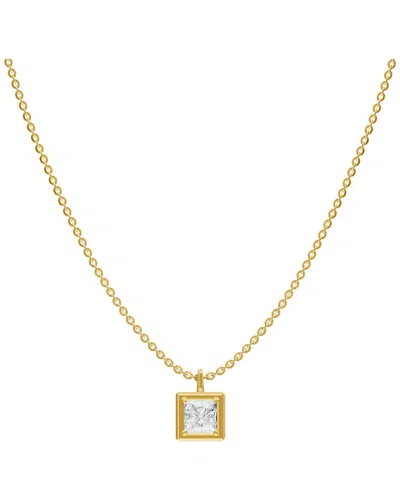 Lab Grown Diamonds 18k Plated 1.50 Ct. Tw. Lab-grown Diamond Necklace In Burgundy