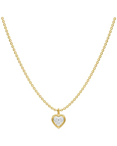 Lab Grown Diamonds 18k Plated 1.50 Ct. Tw. Lab-grown Diamond Necklace In Gold