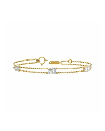 Lab Grown Diamonds 18k Plated 1.70 Ct. Tw. Lab-grown Diamond Bracelet In Gold