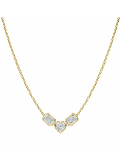 Lab Grown Diamonds 18k Plated 3.25 Ct. Tw. Lab-grown Diamond Necklace In Gold