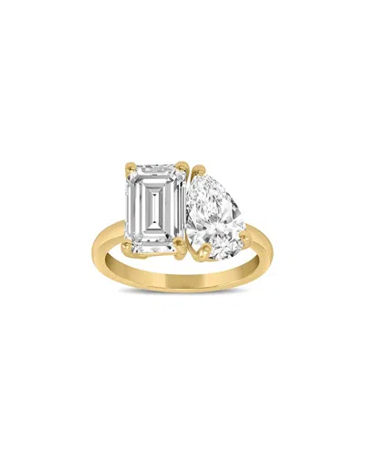 Lab Grown Diamonds 18k Two-tone 3.00 Ct. Tw. Lab-grown Diamond Solitaire Ring In Gold