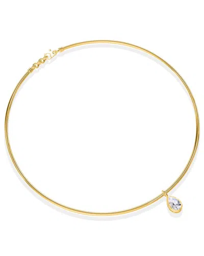 LAB GROWN DIAMONDS 18K VERMEIL 0.99 CT. TW. LAB-GROWN DIAMOND OMEGA PENDANT NECKLACE