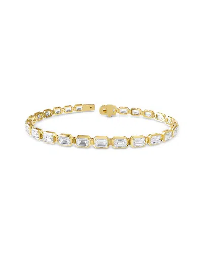 Lab Grown Diamonds 18k Vermeil 10.05 Ct. Tw. Lab-grown Diamond Tennis Bracelet In Gold