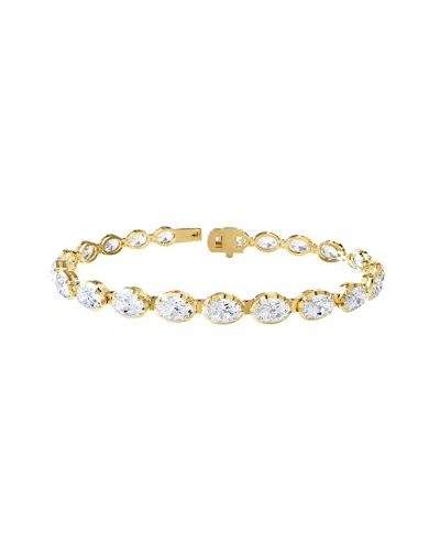 Lab Grown Diamonds 18k Vermeil 11.00 Ct. Tw. Lab-grown Diamond Tennis Bracelet In Gold
