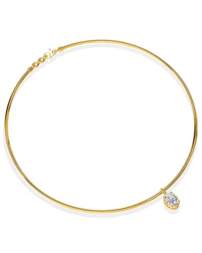 Lab Grown Diamonds 18k Vermeil 1.21 Ct. Tw. Lab-grown Diamond Omega Pendant Necklace