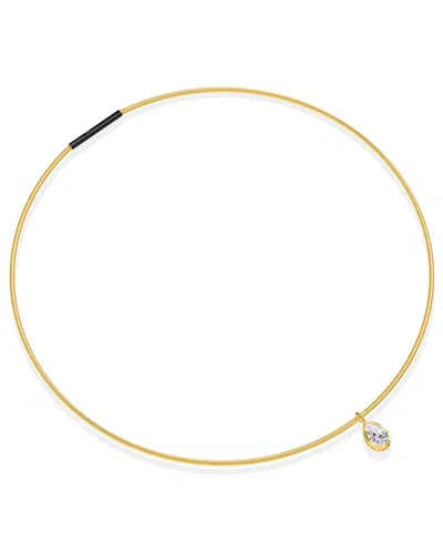 LAB GROWN DIAMONDS 18K VERMEIL 1.28 CT. TW. LAB-GROWN DIAMOND OMEGA PENDANT NECKLACE