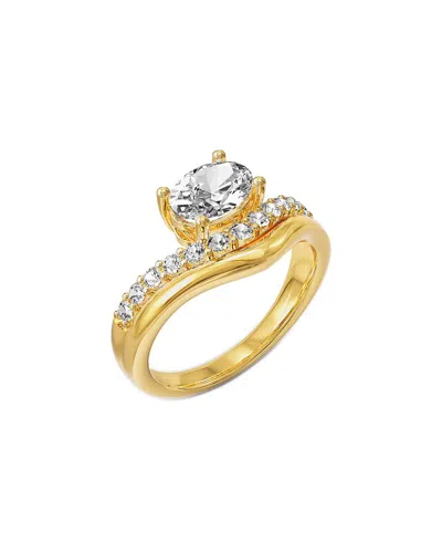 Lab Grown Diamonds 18k Vermeil 1.43 Ct. Tw. Lab-grown Diamond Engagement Ring In Gold