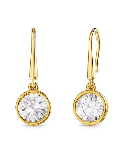 Lab Grown Diamonds 18k Vermeil 2.03 Ct. Tw. Lab-grown Diamond Dangle Earrings In Gold