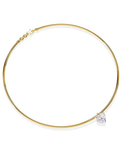 LAB GROWN DIAMONDS 18K VERMEIL 2.21 CT. TW. LAB-GROWN DIAMOND OMEGA PENDANT NECKLACE