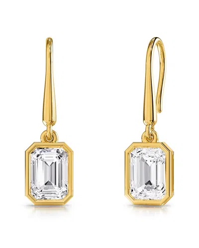 Lab Grown Diamonds 18k Vermeil 2.29 Ct. Tw. Lab-grown Diamond Dangle Earrings In Gold