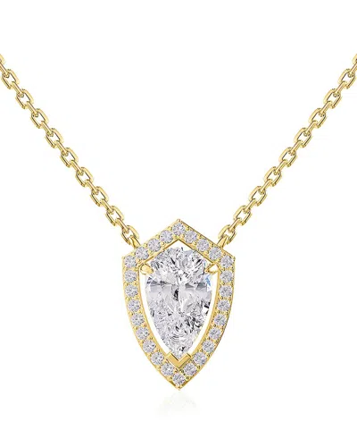 Lab Grown Diamonds 18k Vermeil 2.44 Ct. Tw. Lab-grown Diamond Pendant Necklace In Gold