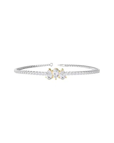 Lab Grown Diamonds 18k Vermeil 2.68 Ct. Tw. Lab-grown Diamond Bangle Bracelet In White