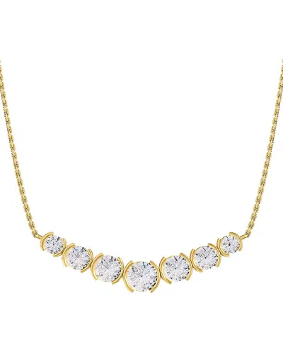 Lab Grown Diamonds 18k Vermeil 2.80 Ct. Tw. Lab-grown Diamond Pendant Necklace In Multi