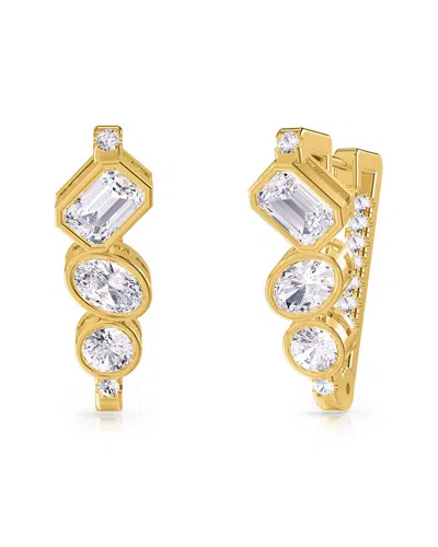 Lab Grown Diamonds 18k Vermeil 3.24 Ct. Tw. Lab-grown Diamond Dangle Earrings In Gold