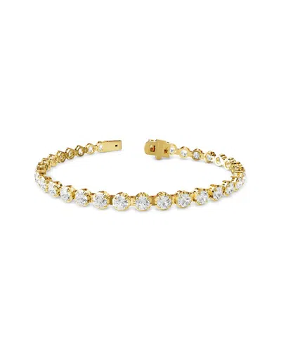 Lab Grown Diamonds 18k Vermeil 5.84 Ct. Tw. Lab-grown Diamond Tennis Bracelet In Gold