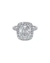 Lab Grown Diamonds Luxore Privee 14k 4.00 Ct. Tw. Lab-grown Diamond Halo Ring