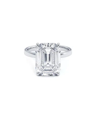 Lab Grown Diamonds 5 Carat Emerald Cut Micropave Wire Basket With . 2 In White