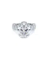 Lab Grown Diamonds 7 Carat Oval Cut Lucida Set With 3 Ct Side Diamond