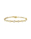 Lab Grown Diamonds 18k Over Silver 2.84 Ct. Tw. Lab-grown Diamond Stationbracelet