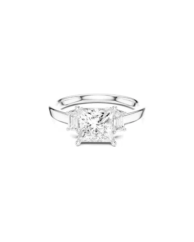 Lab Grown Diamonds Amairah 14k 1.75 Ct. Tw. Lab-grown Diamond 3 Stone Ring In Metallic